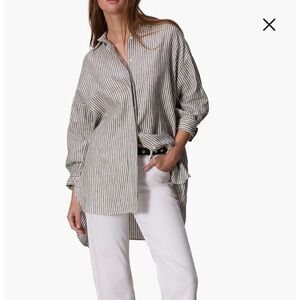 Ryan Oversize Stripe Linen Button-Up Shirt
rag & bone